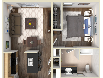 Yucca: Beds - 1: Baths - 1: SqFt Range - 622 to 622