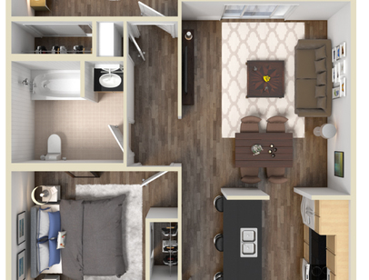 Sage: Beds - 2: Baths - 1: SqFt Range - 870 to 870