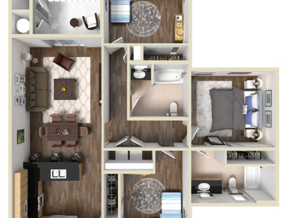 Lavender: Beds - 3: Baths - 2: SqFt Range - 1206 to 1206