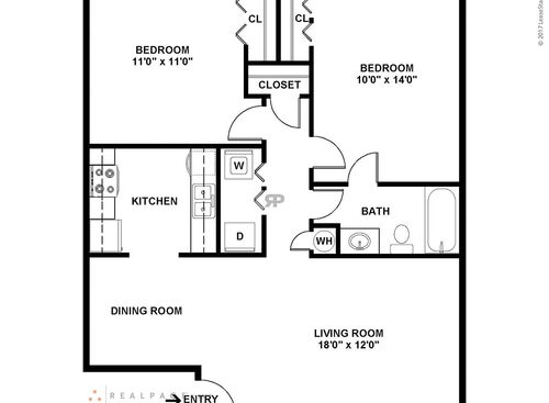 The Bonelli: Beds - 2: Baths - 1: SqFt Range - 830 to 830