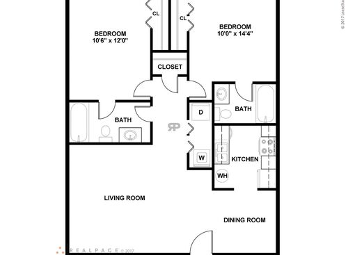 The Belmont: Beds - 2: Baths - 2: SqFt Range - 1000 to 1000
