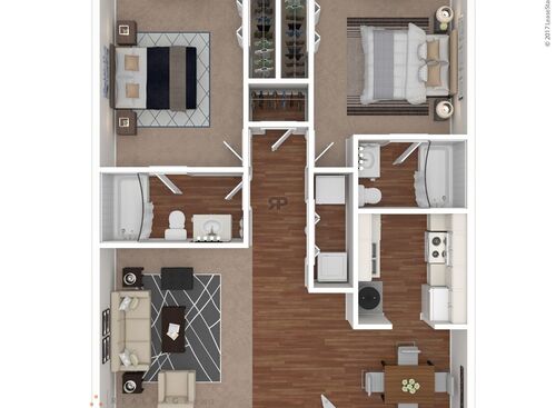 The Belmont: Beds - 2: Baths - 2: SqFt Range - 1000 to 1000