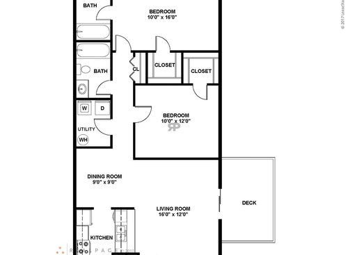 The Byland: Beds - 2: Baths - 2: SqFt Range - 1030 to 1030