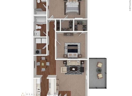 The Byland: Beds - 2: Baths - 2: SqFt Range - 1030 to 1030