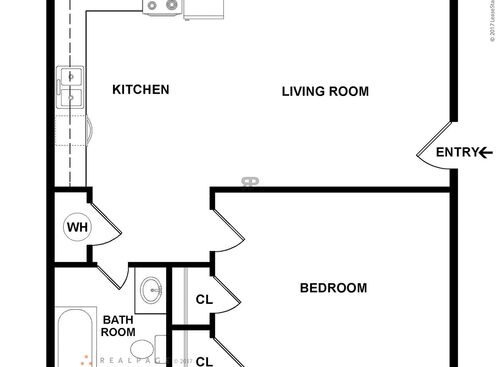 The Ashland: Beds - 1: Baths - 1: SqFt Range - 660 to 660