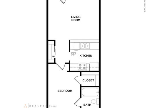 1 Bedroom, 1 Bath: Beds - 1: Baths - 1: SqFt Range - 544 to 544