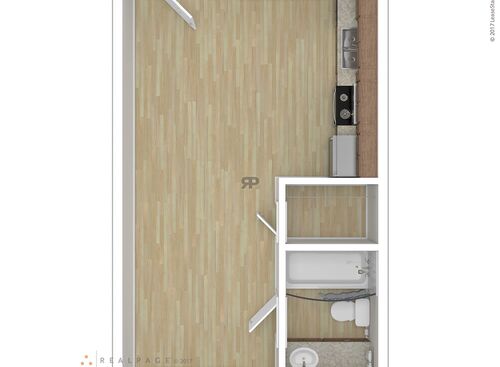 Efficiency/Studio: Beds - Studio: Baths - 1: SqFt Range - 384 to 384