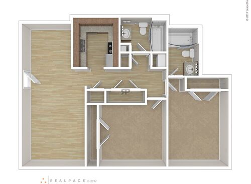 2 Bedroom, 2 bath: Beds - 2: Baths - 2: SqFt Range - 985 to 985