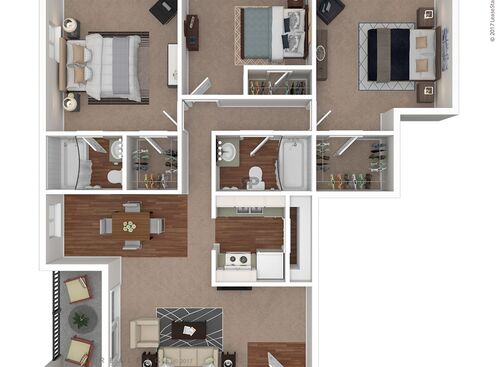 The Camilla: Beds - 3: Baths - 2: SqFt Range - 1200 to 1200