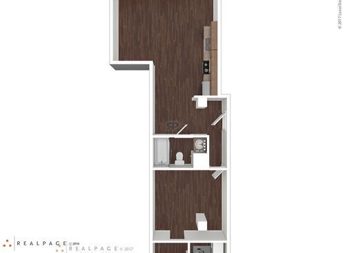 1 Bedroom, 1 Bath: Beds - 1: Baths - 1: SqFt Range - 684 to 684