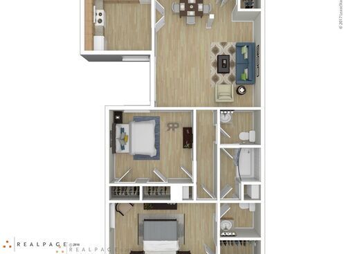 La Hacienda: Beds - 2: Baths - 2: SqFt Range - 864 to 864