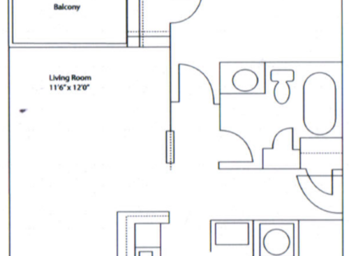 1x1: Beds - 1: Baths - 1: SqFt Range - 696 to 696