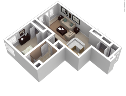 1 Bedroom 1 Bath: Beds - 1: Baths - 1: SqFt Range - 620 to 620