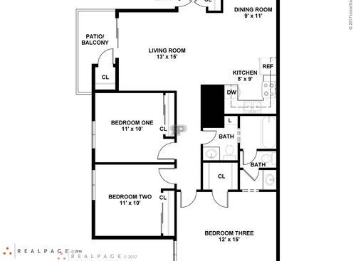 The Brantley: Beds - 3: Baths - 2: SqFt Range - 1032 to 1032