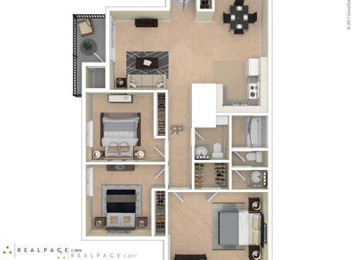 The Brantley: Beds - 3: Baths - 2: SqFt Range - 1032 to 1032