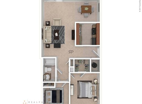 The Bonelli: Beds - 2: Baths - 1: SqFt Range - 820 to 820