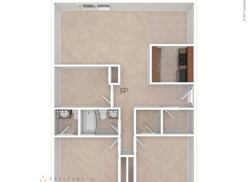 The Cambridge: Beds - 3: Baths - 1.5: SqFt Range - 960 to 960