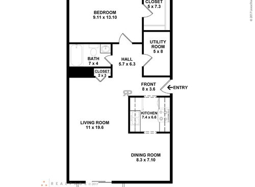 The Ayers: Beds - 1: Baths - 1: SqFt Range - 665 to 665