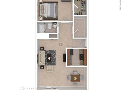 The Ayers: Beds - 1: Baths - 1: SqFt Range - 665 to 665