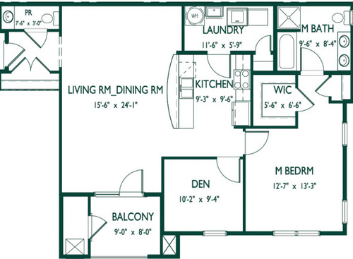 Avery: Beds - 1: Baths - 1.5: SqFt Range - 1144 to 1144