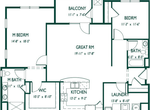 Benson: Beds - 2: Baths - 2: SqFt Range - 1442 to 1442