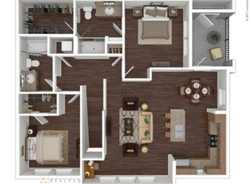 TWO.2 W/ 2 Car Garage: Beds - 2: Baths - 2: SqFt Range - 1357 to 1357