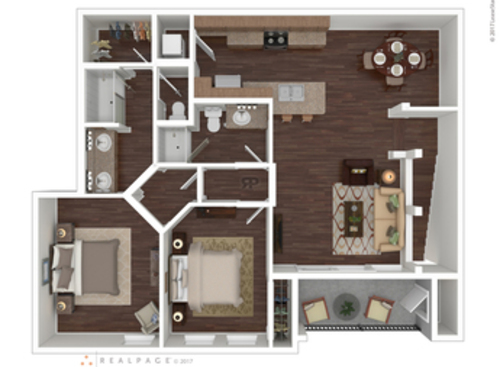 TWO.5 W/ 2 Car Garage: Beds - 2: Baths - 2: SqFt Range - 1263 to 1263
