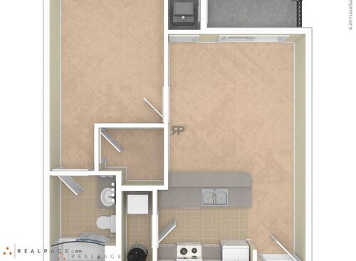 Solo I w/Balc: Beds - 1: Baths - 1: SqFt Range - 636 to 636