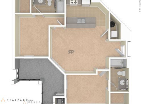 Duo II w/Balc: Beds - 2: Baths - 2: SqFt Range - 956 to 956