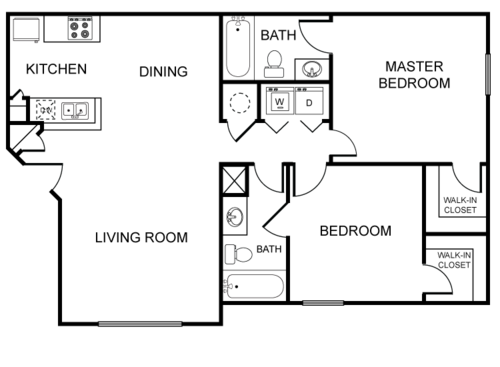 B2: Beds - 2: Baths - 2: SqFt Range - 943 to 943