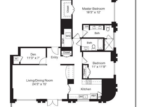 2 Bed/Den/2 Bath 1601: Beds - 2: Baths - 2: SqFt Range - 1601 to 1601