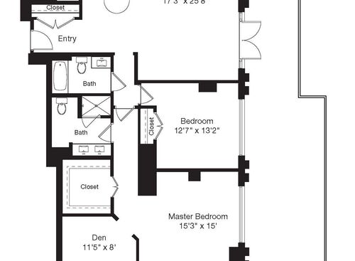 2 Bed/Den/2 Bath 1663: Beds - 2: Baths - 2: SqFt Range - 1663 to 1663