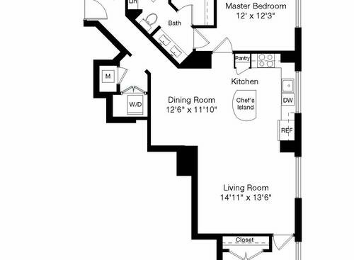 2 Bed/Den/2 Bath 1302: Beds - 2: Baths - 2: SqFt Range - 1302 to 1302
