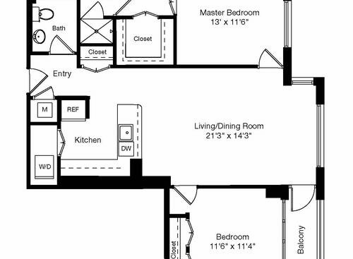 2 Bed/2 Bath 1075: Beds - 2: Baths - 2: SqFt Range - 1075 to 1075