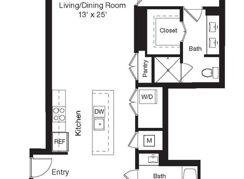 1 Bed/Den/2 Bath 1192: Beds - 1: Baths - 2: SqFt Range - 1192 to 1192