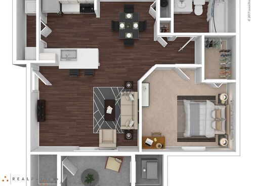 One Bedroom Luxury: Beds - 1: Baths - 1: SqFt Range - 800 to 800