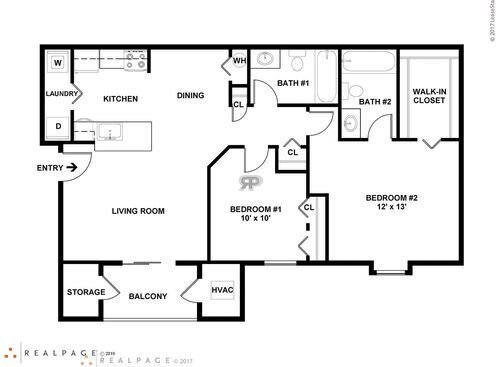 Two Bedroom Luxury: Beds - 2: Baths - 2: SqFt Range - 1050 to 1050