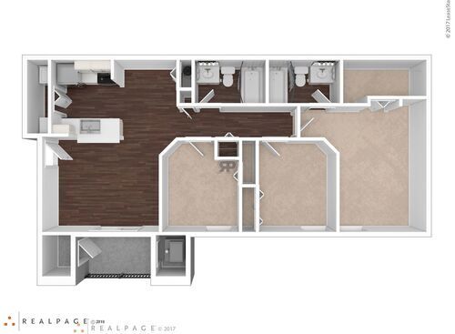 Three Bedroom Luxury: Beds - 3: Baths - 2: SqFt Range - 1250 to 1250