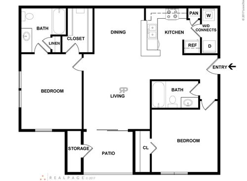 B: Beds - 2: Baths - 2: SqFt Range - 1031 to 1031