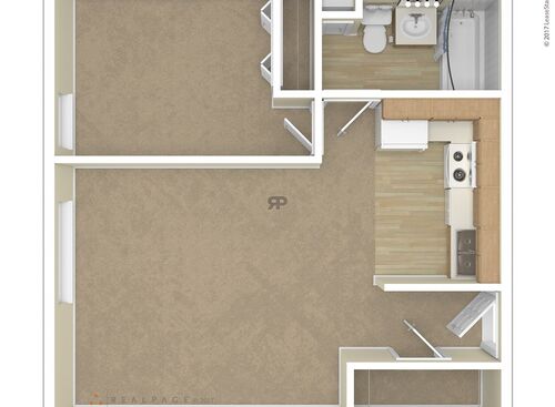 1 Bedroom: Beds - 1: Baths - 1: SqFt Range - 500 to 500