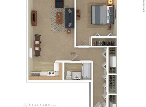 1 Bedroom HDC: Beds - 1: Baths - 1: SqFt Range - 500 to 500