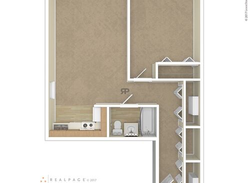 1 Bedroom HDC: Beds - 1: Baths - 1: SqFt Range - 500 to 500