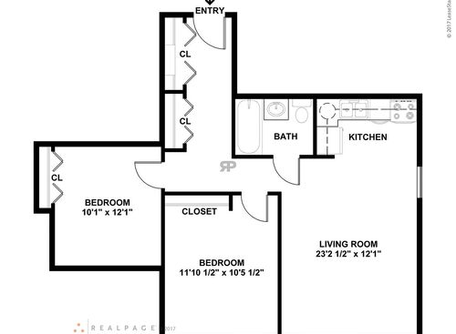2 Bedroom: Beds - 2: Baths - 1: SqFt Range - 600 to 600