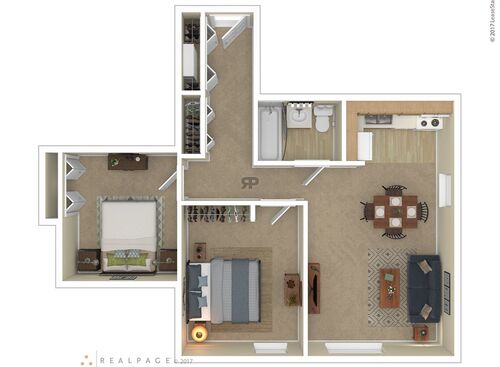 2 Bedroom: Beds - 2: Baths - 1: SqFt Range - 600 to 600