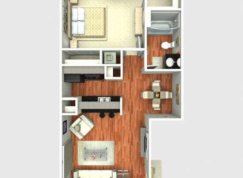 A3R: Beds - 1: Baths - 1: SqFt Range - 700 to 700