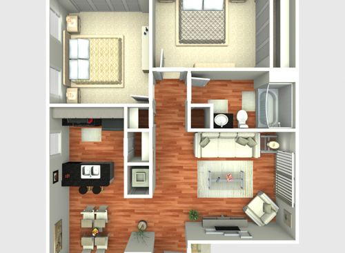 B1: Beds - 2: Baths - 1: SqFt Range - 850 to 850