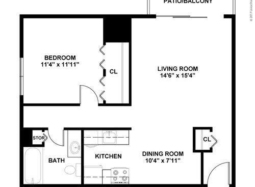 Demille: Beds - 1: Baths - 1: SqFt Range - 710 to 710