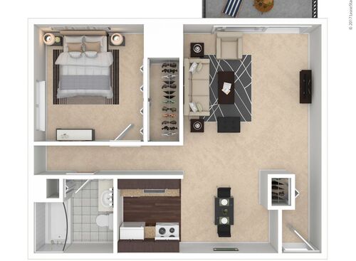 Demille: Beds - 1: Baths - 1: SqFt Range - 710 to 710