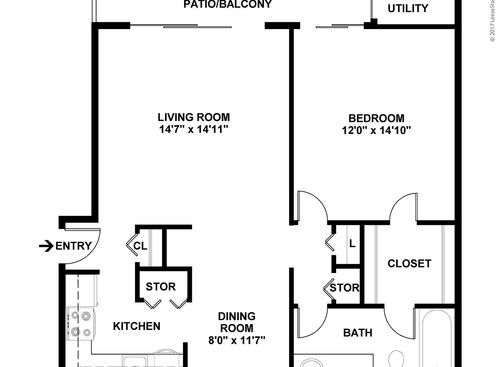 Bogart: Beds - 1: Baths - 1: SqFt Range - 820 to 820