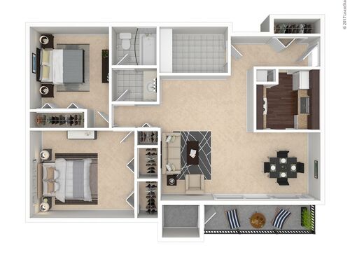 Gable: Beds - 2: Baths - 1: SqFt Range - 970 to 970